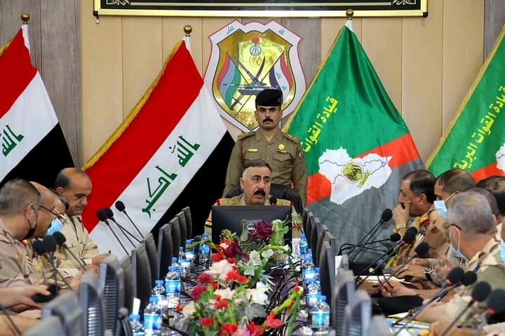 ” القوات البرية العراقية ” تعقد مؤتمر المتابعة الشهري لتقييم الأداء القوات البرية العراقية