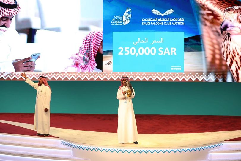 نادي الصقور السعودي يتخطى الـ 7 ملايين ريال خلال مزاده السنوي بنسخته الثانية نادي الصقور السعودي