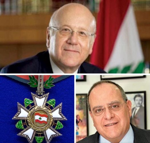 رئيس المنتجين العرب يحضر حفل رئيس وزراء لبنان لمنح المنتج صادق الصباح وسام الأرز