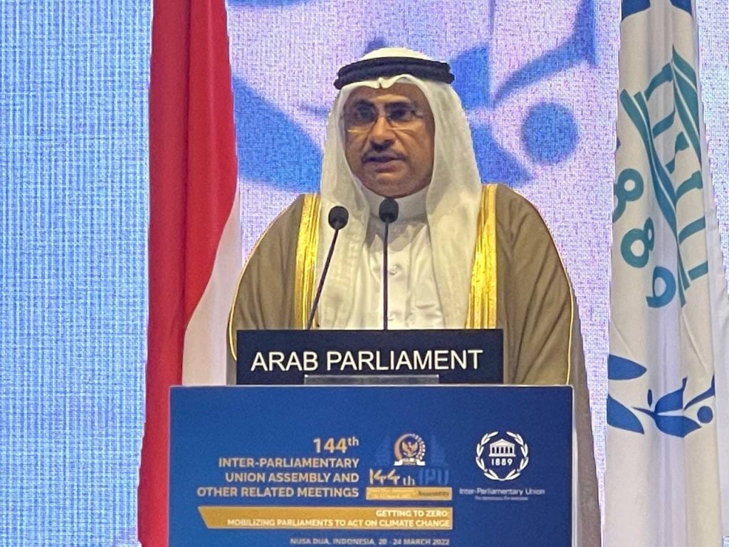 ” البرلمان العربي ” يدعو إلى العدالة المناخية الدولية في توزيع الأعباء وتحمل الالتزامات