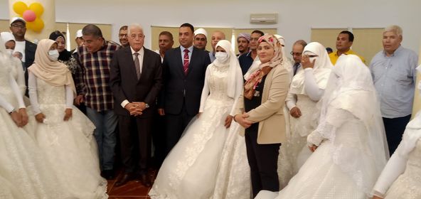 فوده يشهد حفل زفاف جماعى للأيتام بمركز دعم المرأة بطور سيناء 