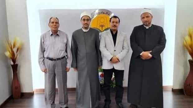 رئيس جامعة الوادى الجديد يستقبل وفد منطقة الدعوة والاعلام الدينى