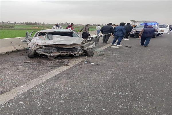 حادث مأساوي على طريق بنها الحر ينتهي بوفاة 3 من أسرة واحدة