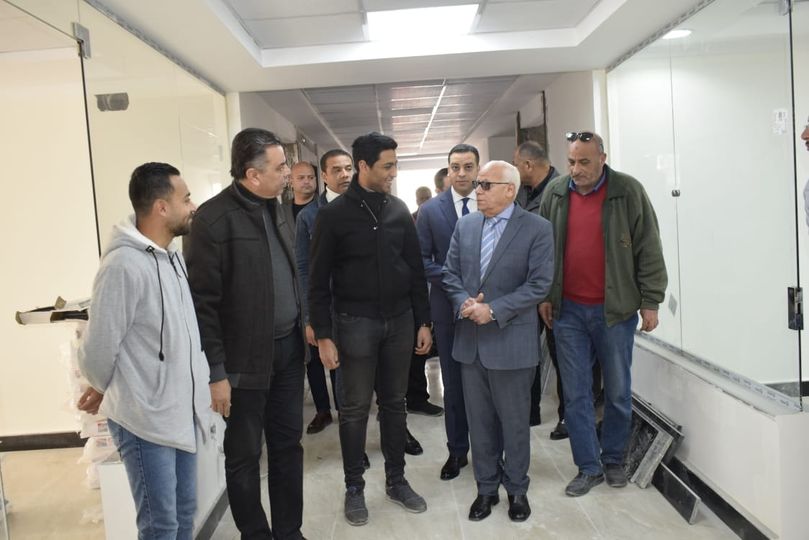 قرب الانتهاء من رفع كفاءة الدور الأول من مبنى مجمع المصالح الحكومية ببورسعيد