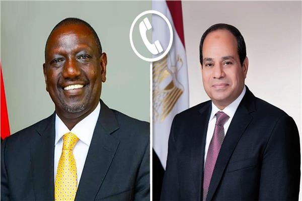 مباحثات هاتفية بين الرئيس السيسي ونظيره الكيني