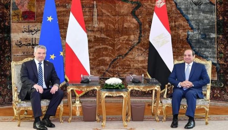 عبدالفتاح السيسي والمستشار النمساوي يبحثان ملف الحرب ضد الارهاب والاسلام السياسي