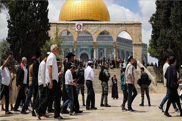 مستوطنون إسرائيليون يقتحمون باحات المسجد الأقصى