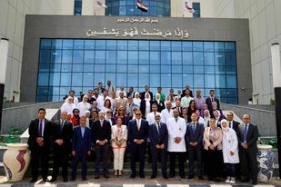رئيس الهيئة العامة للاعتماد والرقابه الصحية،خلال جولته التفقدية بأول مستشفى حكومي بالعاصمة الادارية الجديدة..