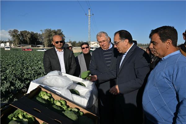 رئيس الوزراء يتفقد مزرعة شركة «عنبر» للصناعات الغذائية بالنوبارية