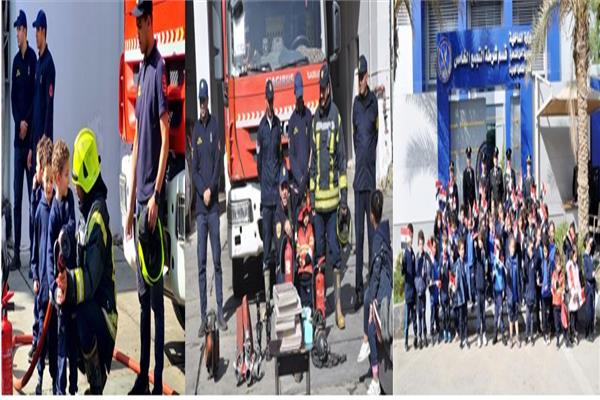 بمناسبة عيد الشرطة الـ 72.. الحماية المدنية تستقبل طلاب إحدى المدارس