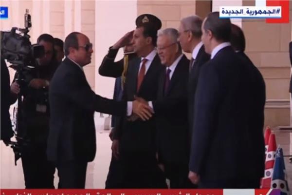 لحظة وصول الرئيس السيسي لمجلس النواب بالعاصمة الإدارية