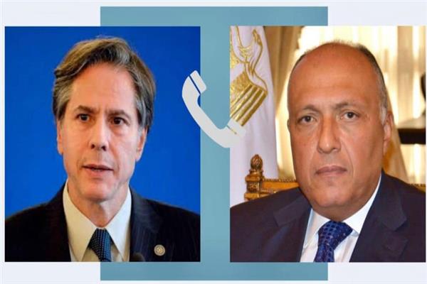 سامح شكري يتلقى اتصالًا من بلينكن