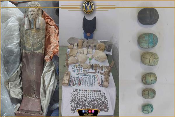 ضربة أمنية.. ضبط ١١١٨ قطعة أثرية بحوزة موظف في أسيوط