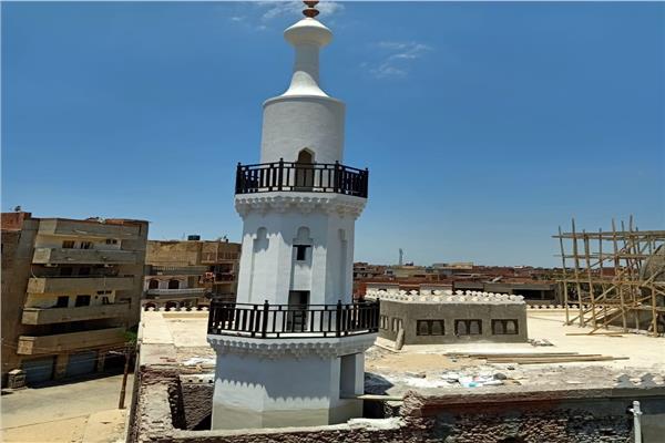 انتهاء أعمال إحلال وتجديد مئذنة مسجد أبو غنام الأثري بكفر الشيخ