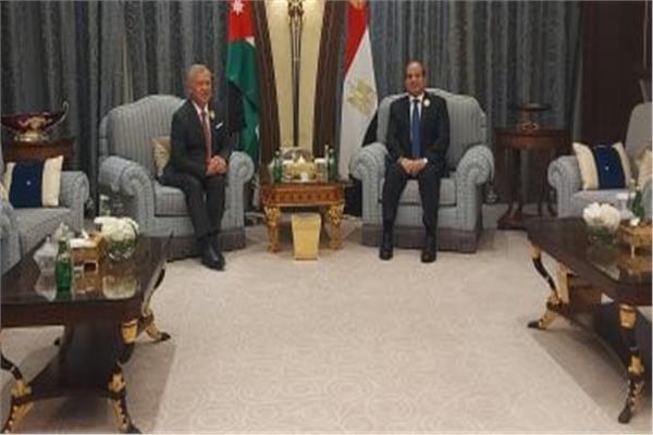 الرئيس السيسى والعاهل الأردنى يؤكدان رفض التهجير القسري وتصفية القضية الفلسطينية