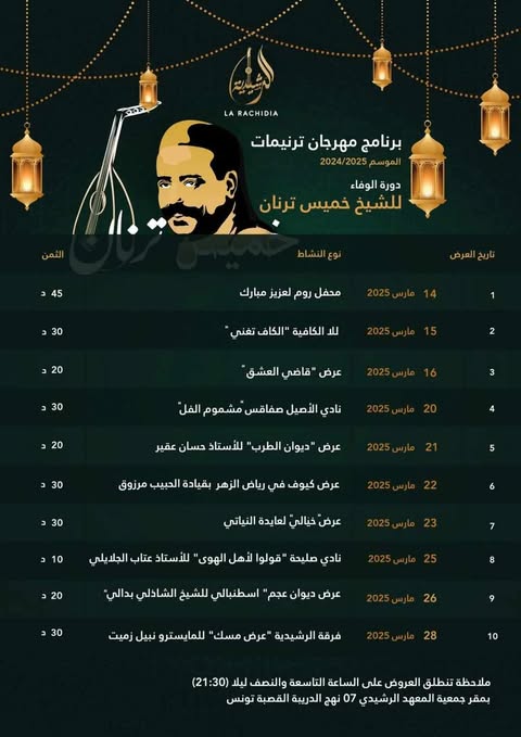 مهرجان ترنيمات الرمضاني بتونس العاصمة