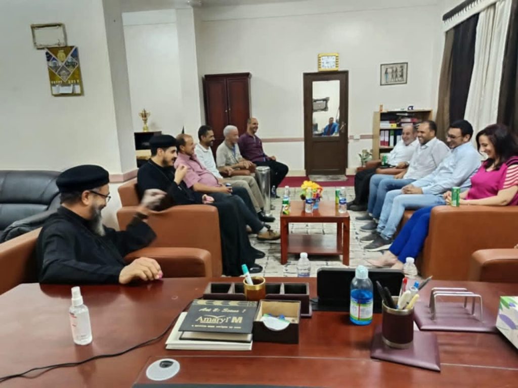 وفد من كنيسة موسي النبى ومارى مرقس بطور سيناء يقدم التهنئة للعاملين بصحةبجنوب سيناء بمناسبة عيد الاضحي المبارك
