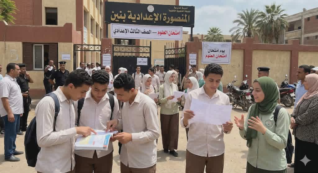 هدوء يشوبه الحذر وحالات غش إلكتروني.. تفاصيل امتحان العلوم للشهادة الإعدادية بالدقهلية اليوم