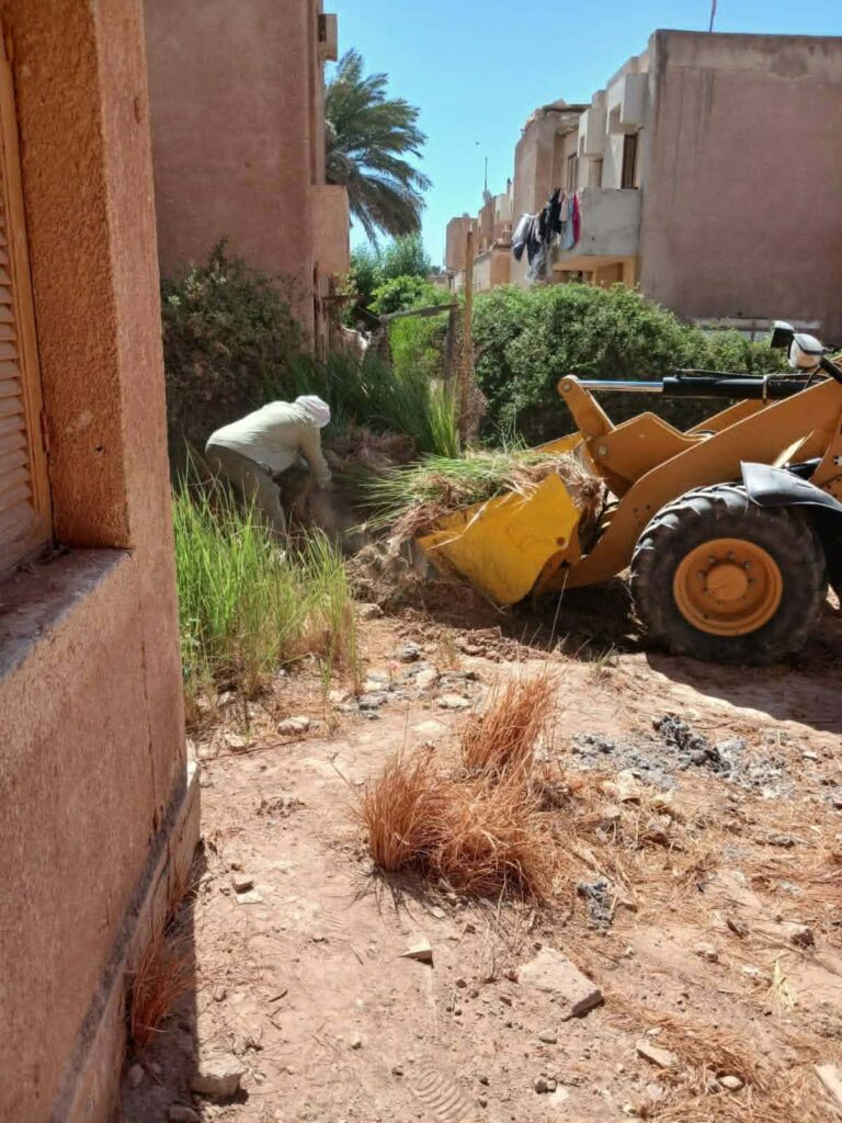 استمرار أعمال النظافة بمنطقة الـ ٢٨٠وحدة بمدينة أبورديس