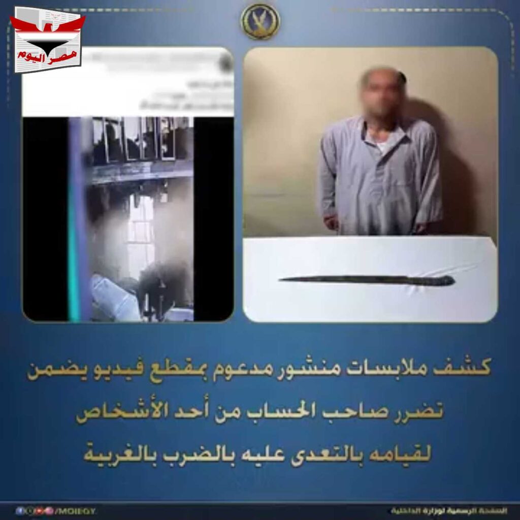 ملابسات فيديو التعدى بسلاح أبيض فى الغربية وضبط المتهم