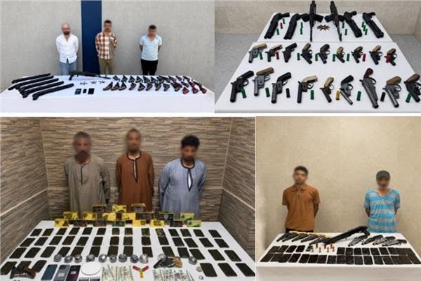 مصرع 4 عناصر جنائية شديدة الخطورة وضبط نصف طن مخدرات وترسانة أسلحة