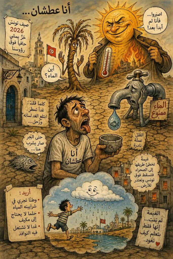 أنا عطشان.. للكاتب الصحفي والشاعر ابولبابة العيدودي مدير مكتب جريدة مصر اليوم بتونس
