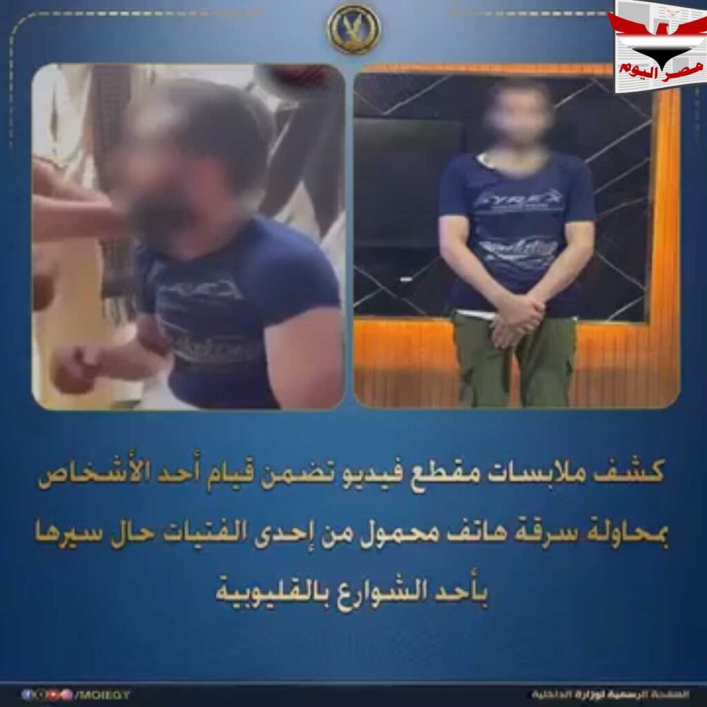 فيديو :الأجهزة الأمنية تعلن كواليس سرقة هاتف طالبة في قليوب