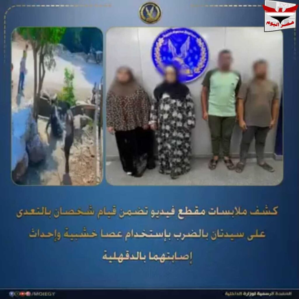 بالفيديو:ضبط نجارين تعديا على سيدتين بعصا خشبية بسبب خلافات الجيرة في الدقهلية