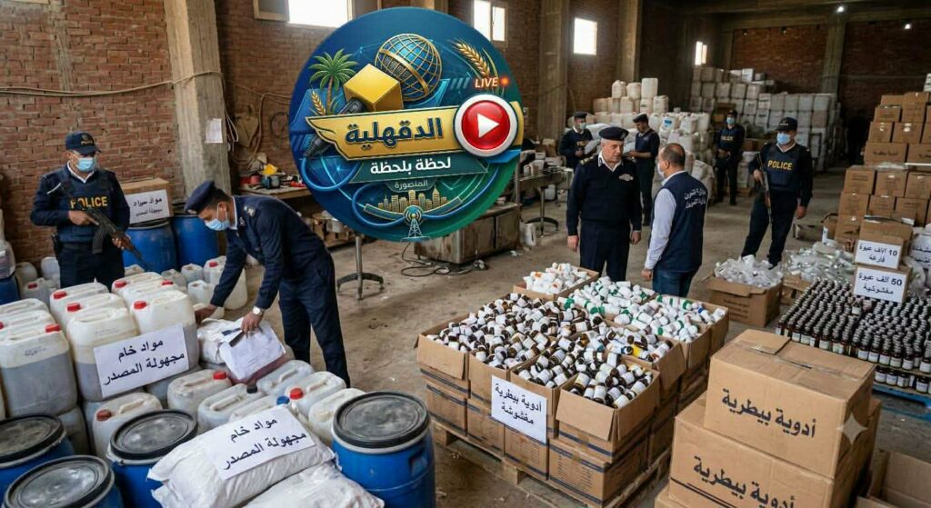 ضبط مصنع أدوية بيطرية بالدقهلية.. 10 أطنان خامات مجهولة و50 ألف عبوة غير صالحة