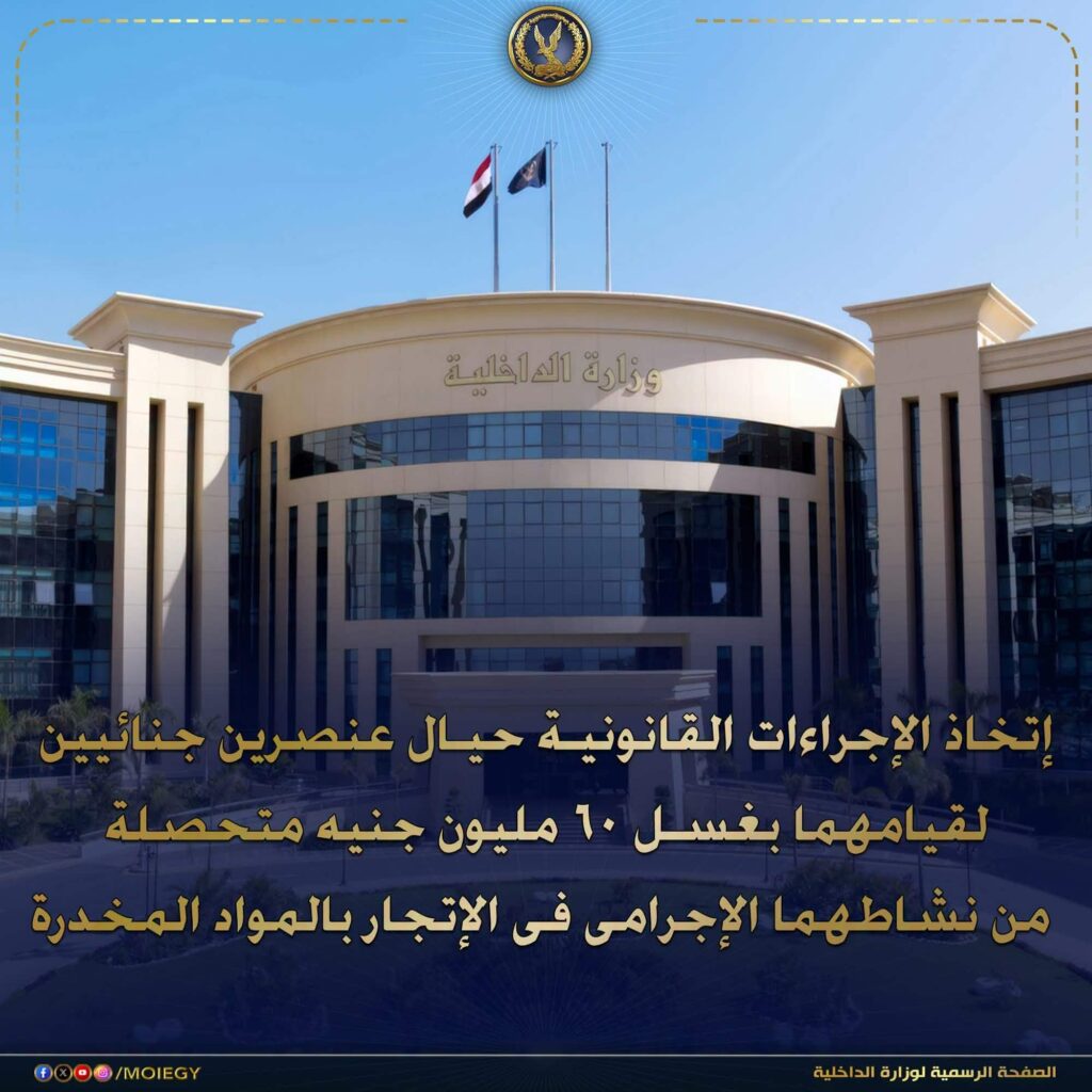 ضبط عنصرين جنائيين في واقعة غسل أموال بـ60 مليون جنيه